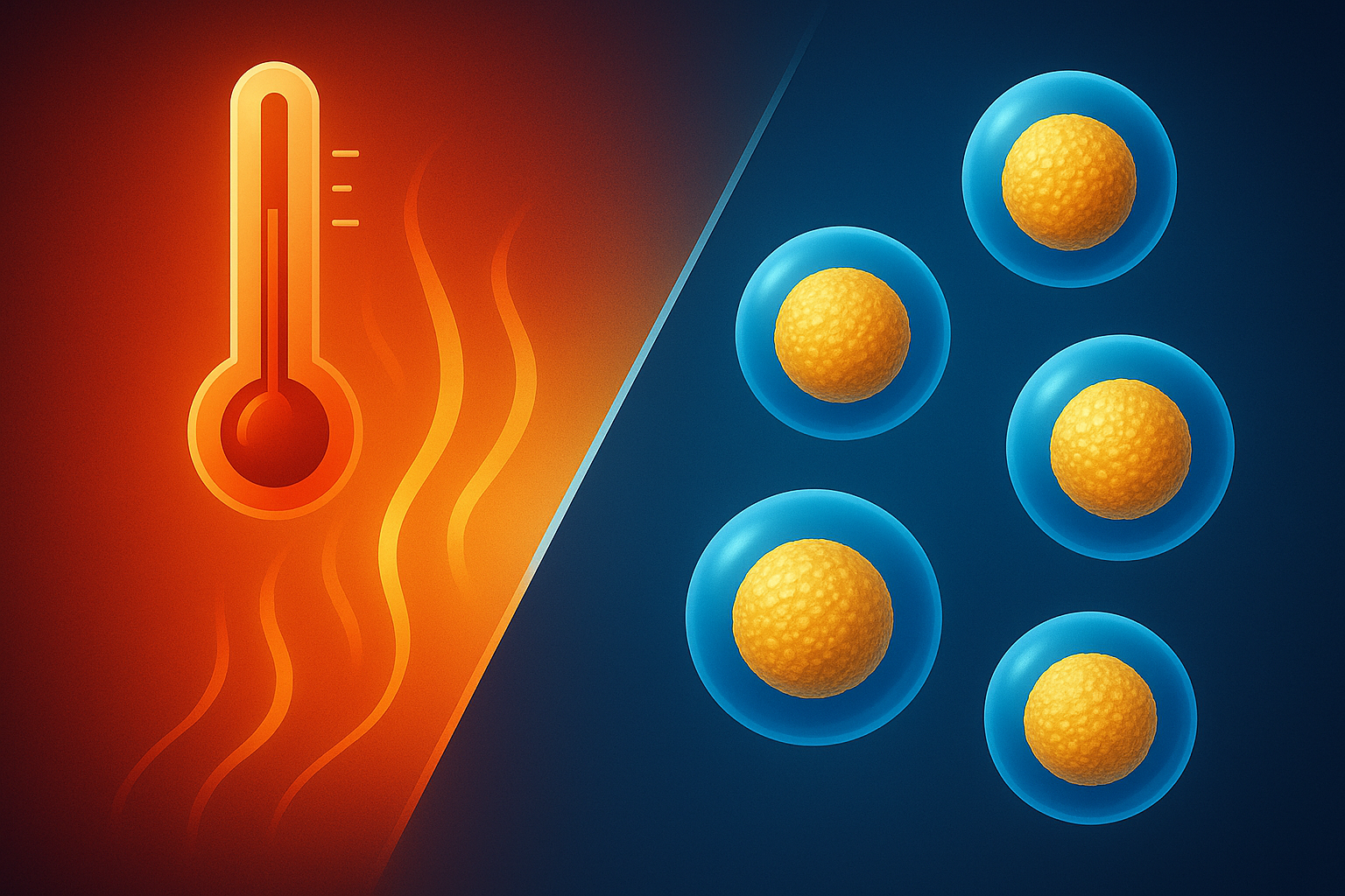 Nano-particles maintaining stability under heat stress